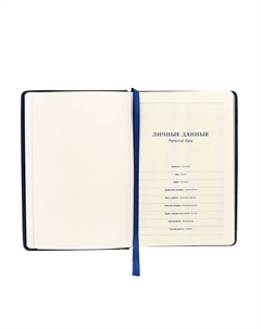 Ежедневник НЕдатированный А5, 136 листов в линейку, кожзам «Небраска», серебряный срез, синий Calligrata