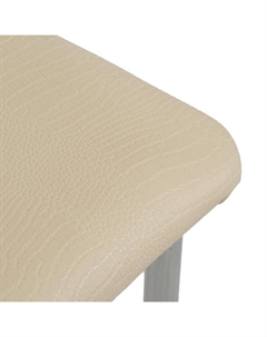 Стул для кухни «. ВОЛНА», искусственная кожа, цвет серебро/молочная рептилия Клик мебель