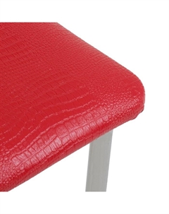 Стул для кухни «ВОЛНА», рептилия, цвет серебро/красный Клик мебель