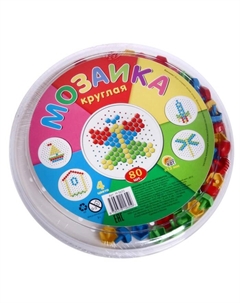 Мозаика круглая, 80 элементов по 13 мм Рыжий кот