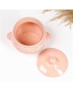 Горшочек для запекания «Фламинго», 500 мл, 10,5×10 см, керамика, розовый Борисовская керамика