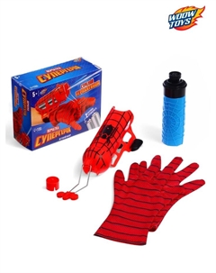 Игровой набор «Человек-паук» с перчатками, 1 устройство запуска, стреляет водой Woow toys