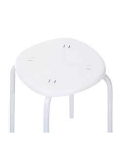 Табурет пластиковый «ТП02/Б», цвет белый Ника