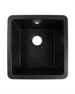 Мойка для кухни из камня ZEIN 27/Q4, 463 х 433 мм, прямоугольная, перелив, цвет черный Zein