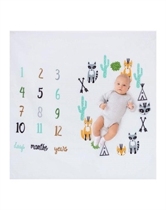 Пеленка «Еноты», 100×100 см, полиэстер 100% Крошка я