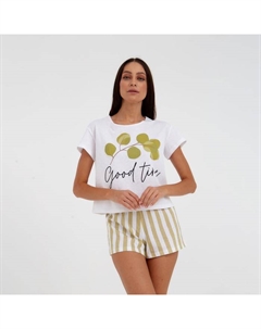 Пижама женская (футболка, шорты) Good time, размер 48-50 Kaftan