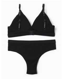 Комплект женский (топ, трусы), чёрный, размер 46-48 Collorista