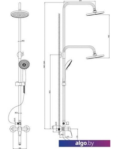 Душевая система B35-46 Rossinka silvermix