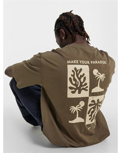 Футболка мужская хаки с принтом и надписью "the love your gave" Mark formelle