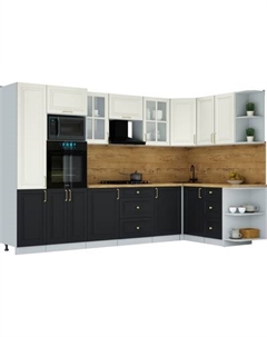 Кухонный гарнитур Интерлиния Мила Шато 1.68x3.2 ВТ PR