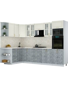 Кухонный гарнитур Интерлиния Мила Шато 1.68x3.0 ВТ LV
