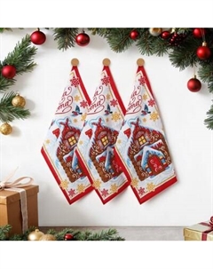 Набор полотенец Доляна Пряничный домик / 10498857