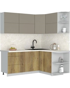 Кухонный гарнитур Интерлиния Мила Матте 1.5x1.9 А PR