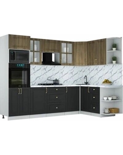 Кухонный гарнитур Интерлиния Мила Шато 1.68x2.8 ВТ PR