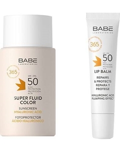 Набор декоративной косметики Laboratorios Babe Флюид с тонирующим эффектом SPF50+Бальзам д/губ SPF50 Laboratorios babe