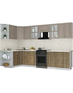 Кухонный гарнитур Интерлиния Мила Шато 1.5x3.2 LV