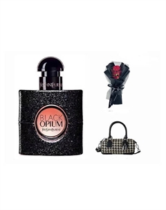 Парфюмерный набор Black Opium +Букет+Сумка 90 Yves saint laurent