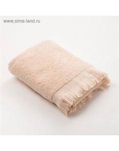 Полотенце махровое Fringe 70х130 бежевый, 100% хлопок, 360 г/м2 Lovelife