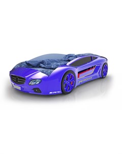 Кровать машина карлсон roadster мерседес с подсветкой дна и фар синий 105x49x174 см Magic cars
