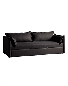 Мягкий раскладной диван brevor черный 220x80x95 см Myfurnish