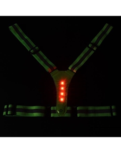 Жилет сигнальный, с регулируемым размером, салатовый, LED сигнал, 4 режима Torso