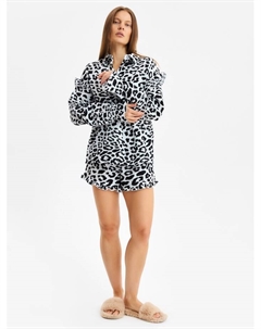 Пижама женская (рубашка, шорты) «Муслин: leopard», размер 52-54 Kaftan