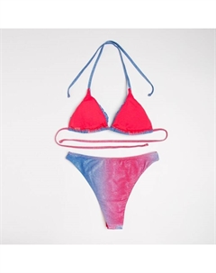 Купальник раздельный женский бикини, розовый, размер 50, синий Minaku