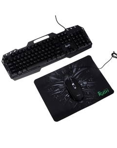 Игровой набор Smartbuy RUSH Citadel 3 в 1, клавиатура+мышь+ковер, проводной, 2400 dpi