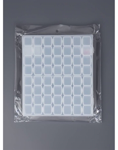 Органайзер для хранения мелочей, 56 ячеек, 21×17.5×2.5 см, прозрачный Арт узор