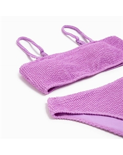 Купальник раздельный однотонный женский, фиолетовый, размер 46 Minaku