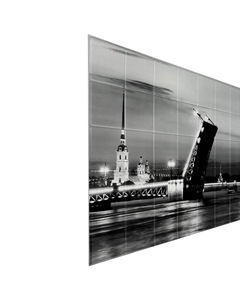 Панель ПВХ «Плитка Санкт-Петербург», в 3 частях, 964×484 мм Grace