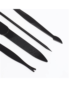 Набор маникюрный BLACK, 9 предметов, в футляре, чёрный Qf