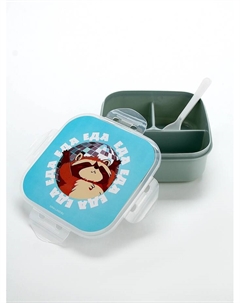 Ланч - бокс с ложкой, «Енот», 17.8×17.8×7 см Сима-ленд