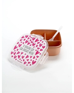 Ланч - бокс с ложкой, «Люблю еду», 17.8×17.8×7 см Сима-ленд