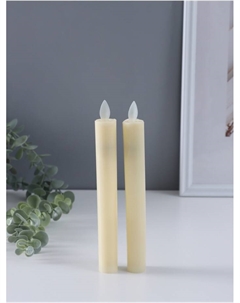 Набор светодиодных свечей, ночники LED «Романтика», 2 шт. 3×ААА, 2.2×2.2×22 см Risalux