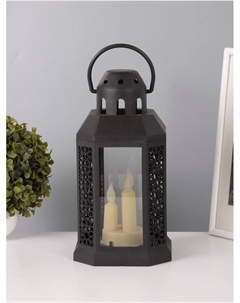 Светодиодная свеча в подсвечнике «Восточные свечи», LED-ночник, 1.5 Вт, 3×ААА, 15.5×15.5×34 см Risalux