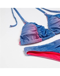 Купальник раздельный женский бикини, розовый, размер 42, синий Minaku