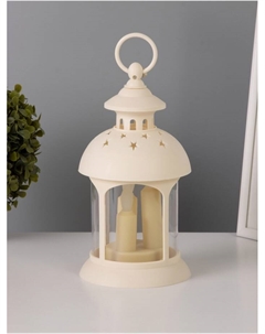 Светодиодная свеча в подсвечнике «Свечи в звездах», LED-ночник, 1.5 Вт, 3×ААА, 12×12×23 см Risalux