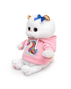 Мягкая игрушка «Кошечка Ли-Ли BABY», в худи с единорогом, 20 см Басик и ко