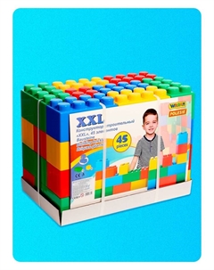 Конструктор строительный XXL, 45 деталей Полесье