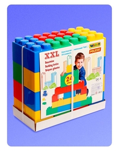 Конструктор строительный XXL, 24 детали Полесье