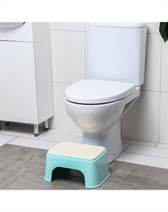 Табурет - подставка детский с прорезиненной рельефной поверхностью, МИКС Полимербыт