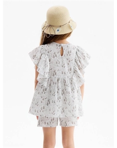 Комплект для девочки (блузка, шорты), белый, рост 116 см Minaku