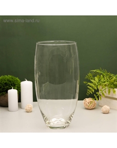 Ваза «Малага», средняя, 3.95 л, h=30 см, d=13.5 см, стекло, прозрачная Evis