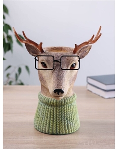 Ваза «Олень в очках», 22×15×26 см, полистоун Take it easy