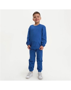 Костюм детский (свитшот, брюки) Basic line, размер 32 (110-116 см), синий Kaftan