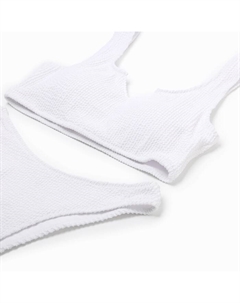 Купальник раздельный фактурный женский, размер 46, белый Minaku