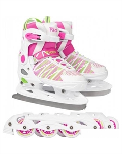 Роликовые коньки Props PW-223B S (р. 33-36, белый/розовый) Ricos