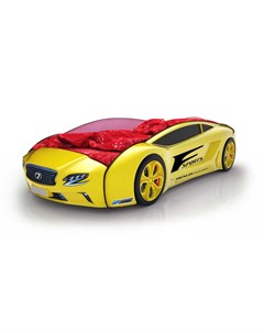 Кровать машина карлсон roadster лексус без доп опций желтый 105x49x174 см Magic cars