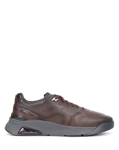 Кроссовки кожаные на меху Santoni